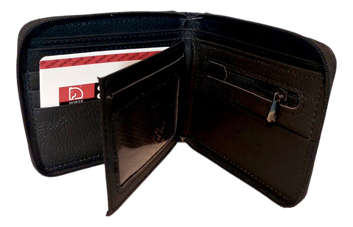 Billetera Cartera Caballero Horse Imperial Piel Con Cierre
