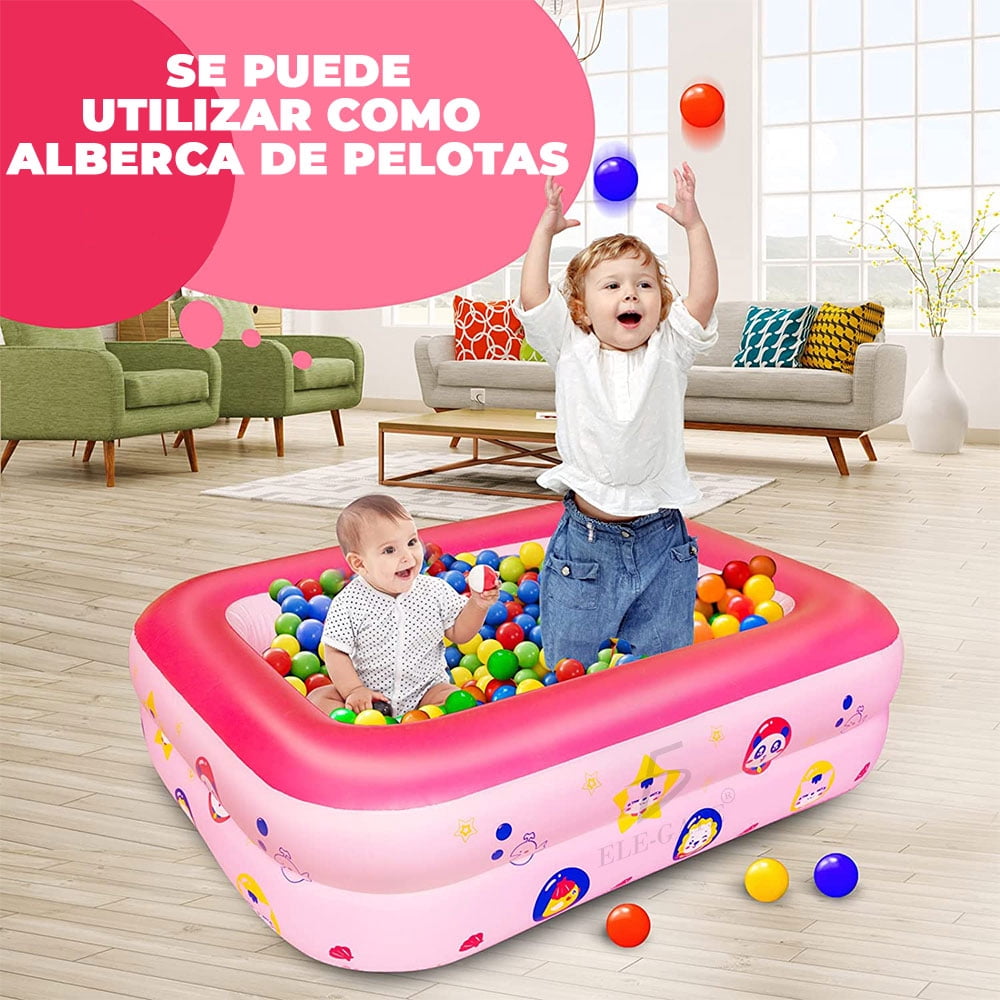 Piscina Inflable para el Hogar Rosa Mediddas 150*110*50 cm Ele Gate Primaria