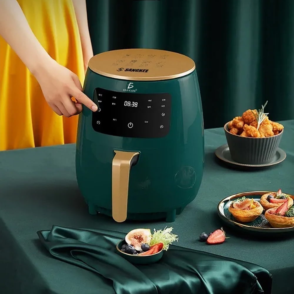 Freidora de aire multifunción para alimentos 4.5 L Color Verde