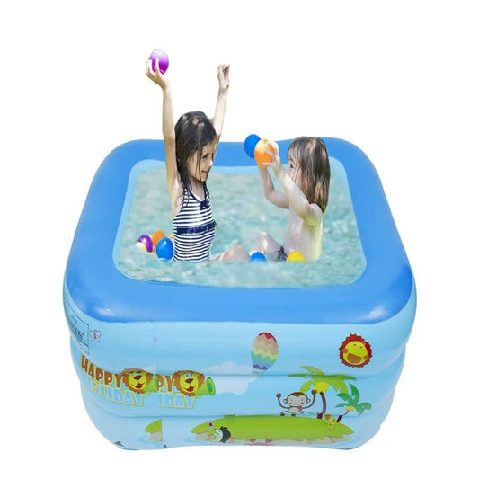 Piscina inflable para niños pequeños  mide 130 x 80 x 27 cms