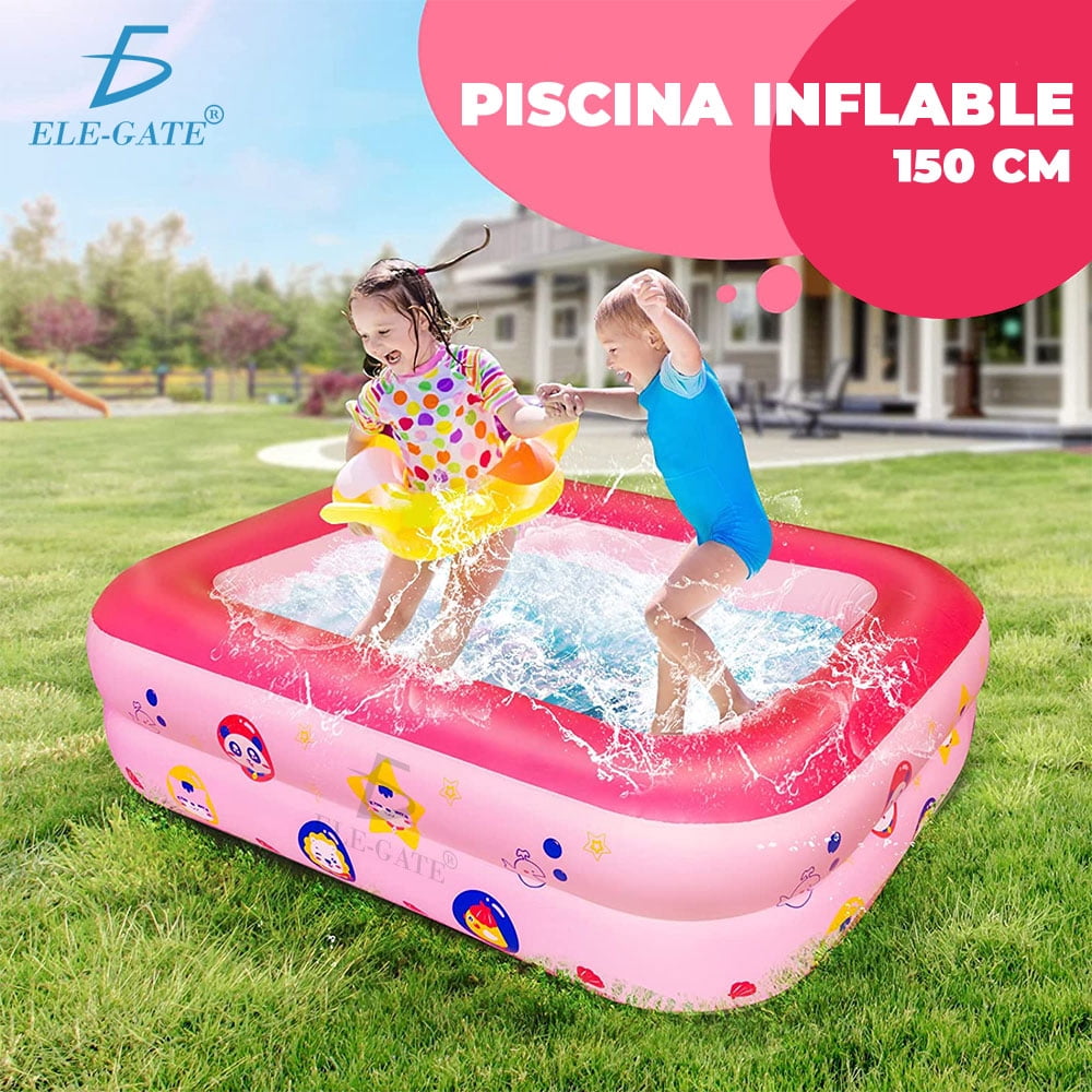 Piscina Inflable para el Hogar Rosa Mediddas 150*110*50 cm Ele Gate Primaria