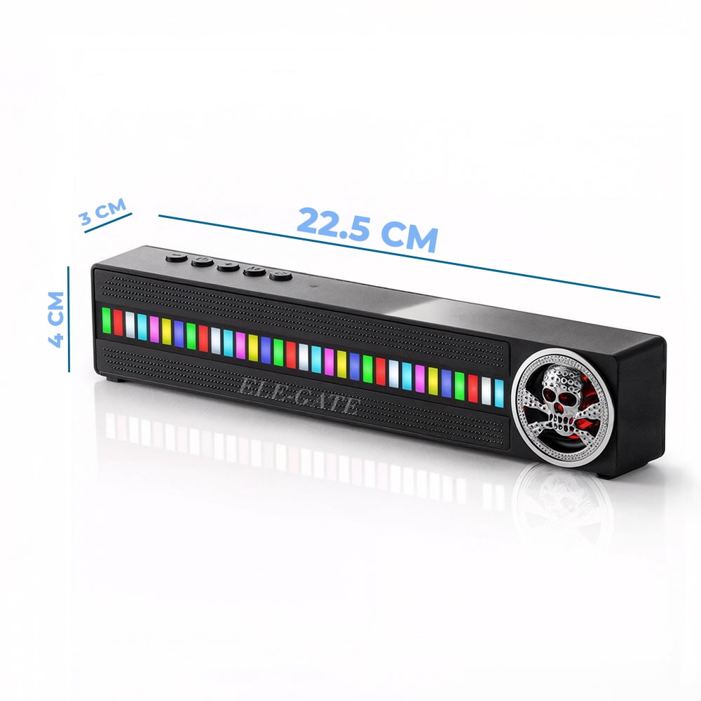 Bocina Bluetooth con Diseño de Calavera y Luces LED RGB