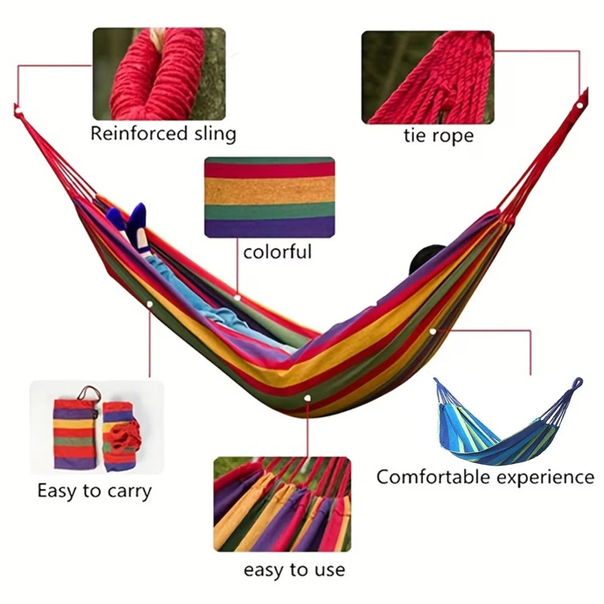 Hamaca en tino textil colores brillantes atesania mexicana