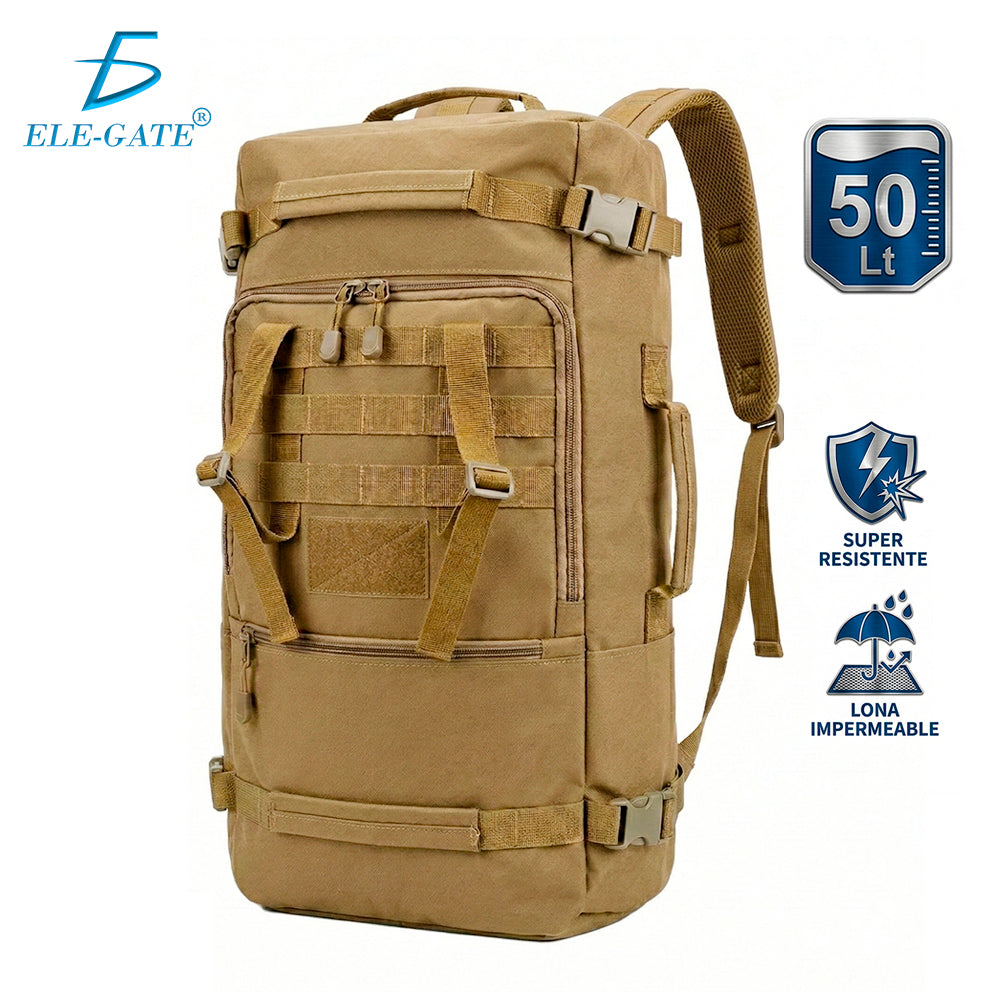 Mochila Táctica 50L Impermeable para Camping y Senderismo