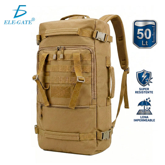 Mochila Táctica 50L Impermeable para Camping y Senderismo