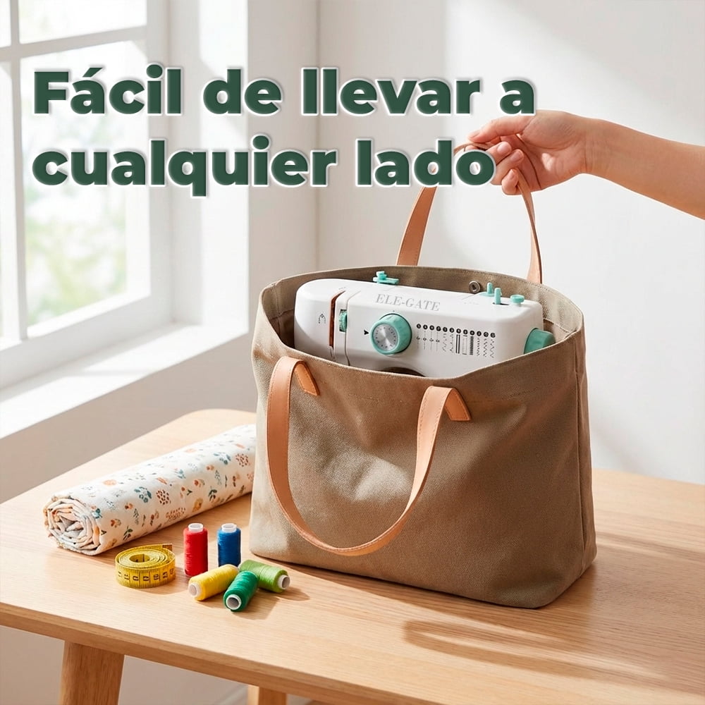 Máquina de Coser Eléctrica Portátil con 12 Puntadas y Kit de Costura Completo