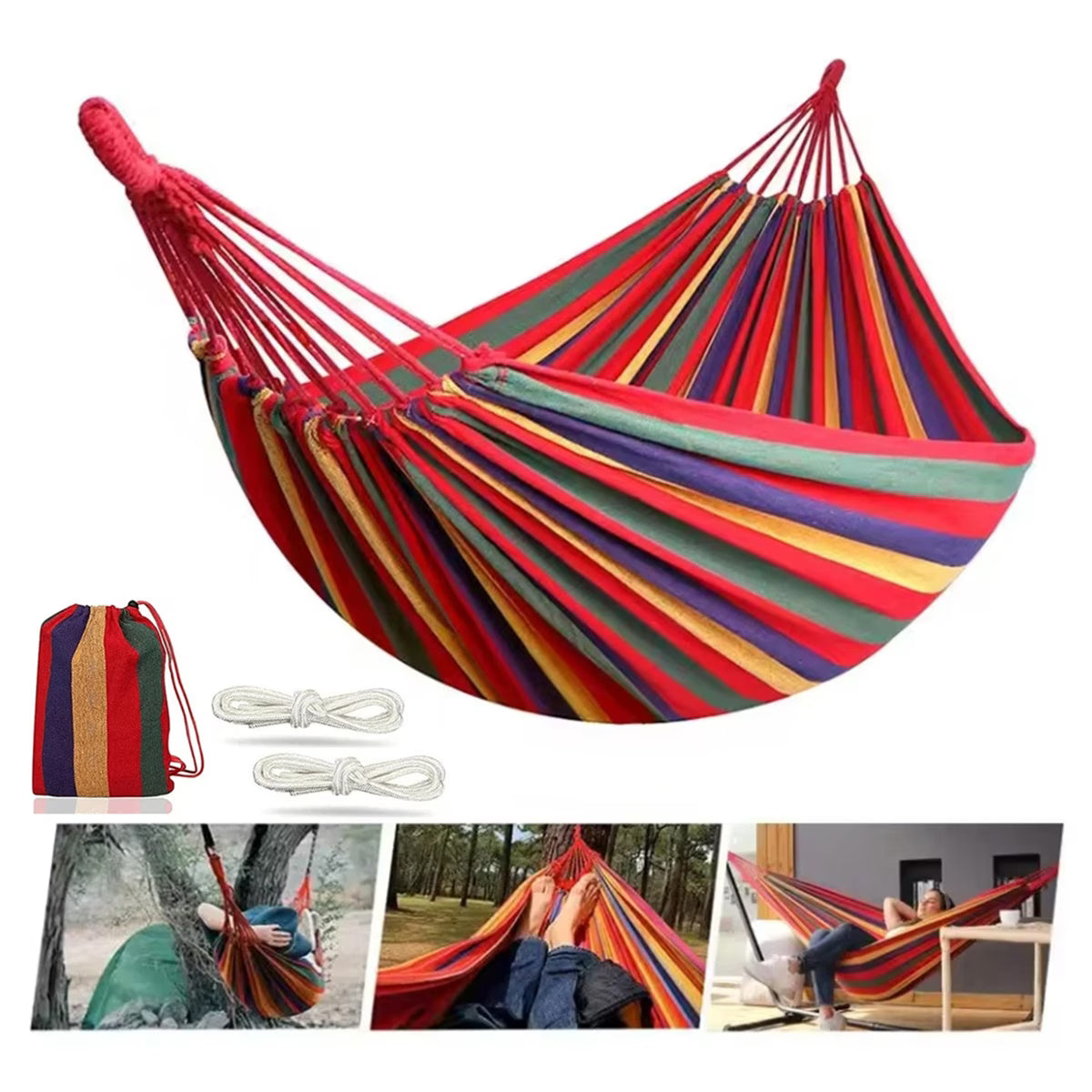 Hamaca en tino textil colores brillantes atesania mexicana