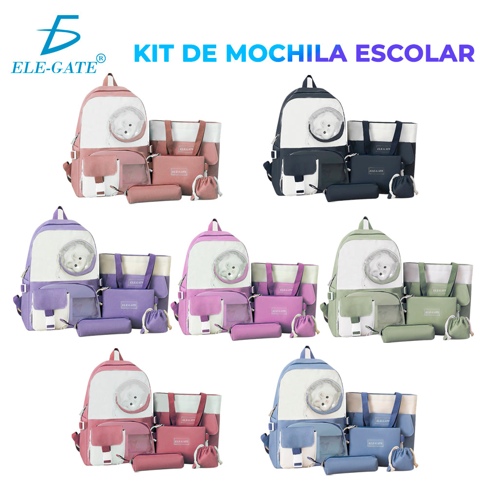 Set 4 Mochila Bonita De Escuela Primaria Para Niñas