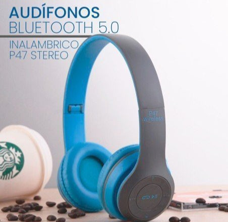 Audífonos Inalámbricos P47 - Bluetooth 5.0 + Manos Libres + Radio