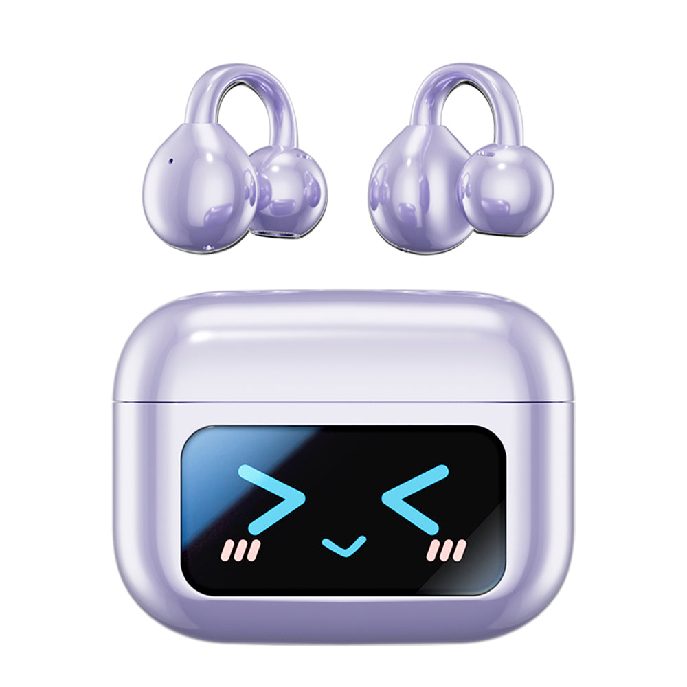 Auriculares Inalámbricos de Clip Abierto Bluetooth 5.4 con Pantalla LED Tácti
