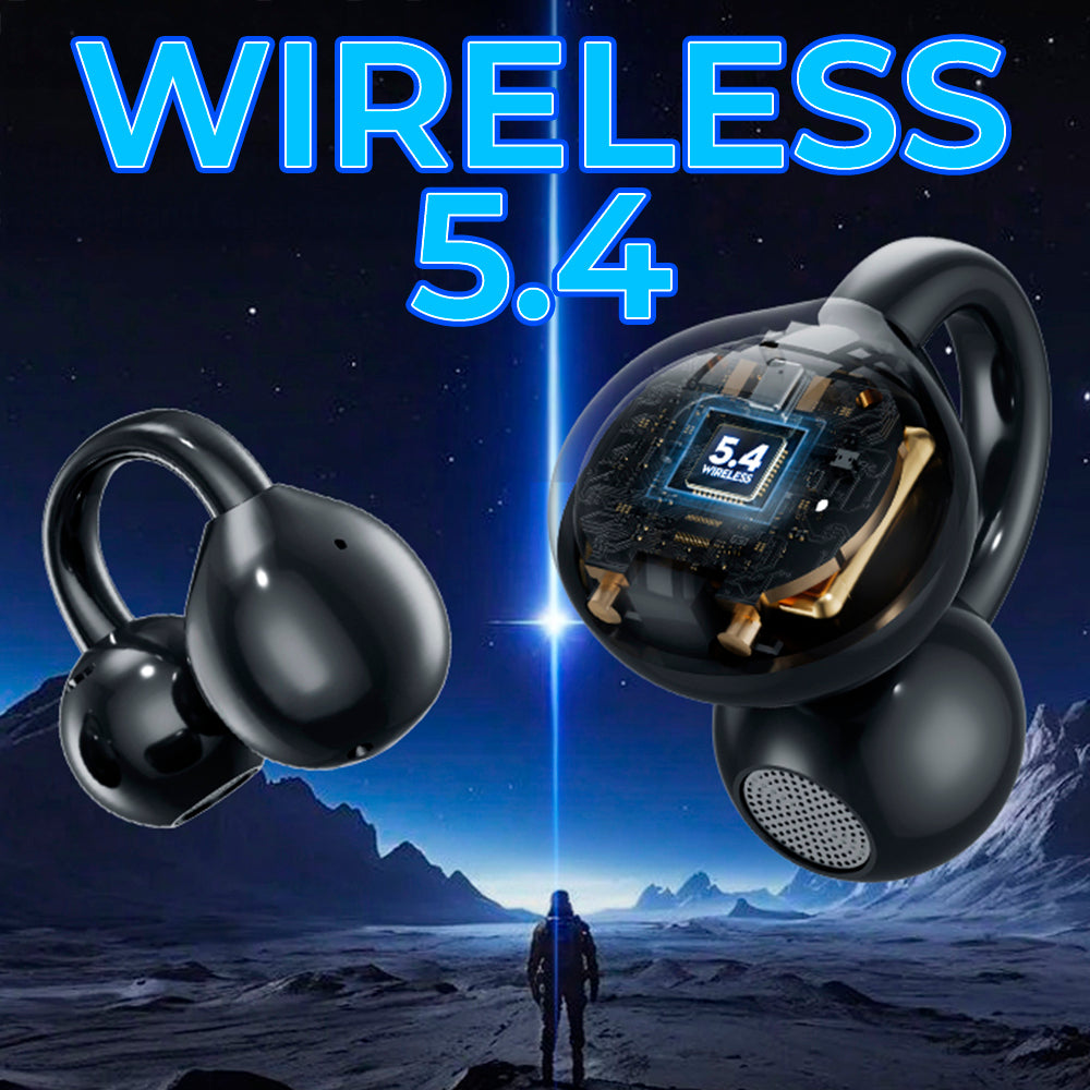 Auriculares Inalámbricos de Clip Abierto Bluetooth 5.4 con Pantalla LED Tácti