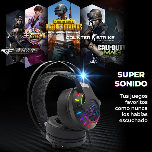 Audifonos Gamer Para Ps4 Xbox Pc Led RGB