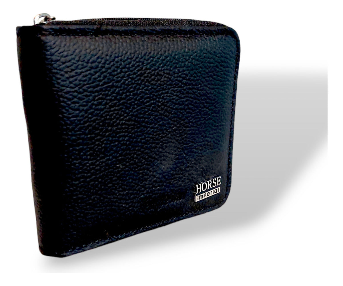Billetera Cartera Caballero Horse Imperial Piel Con Cierre