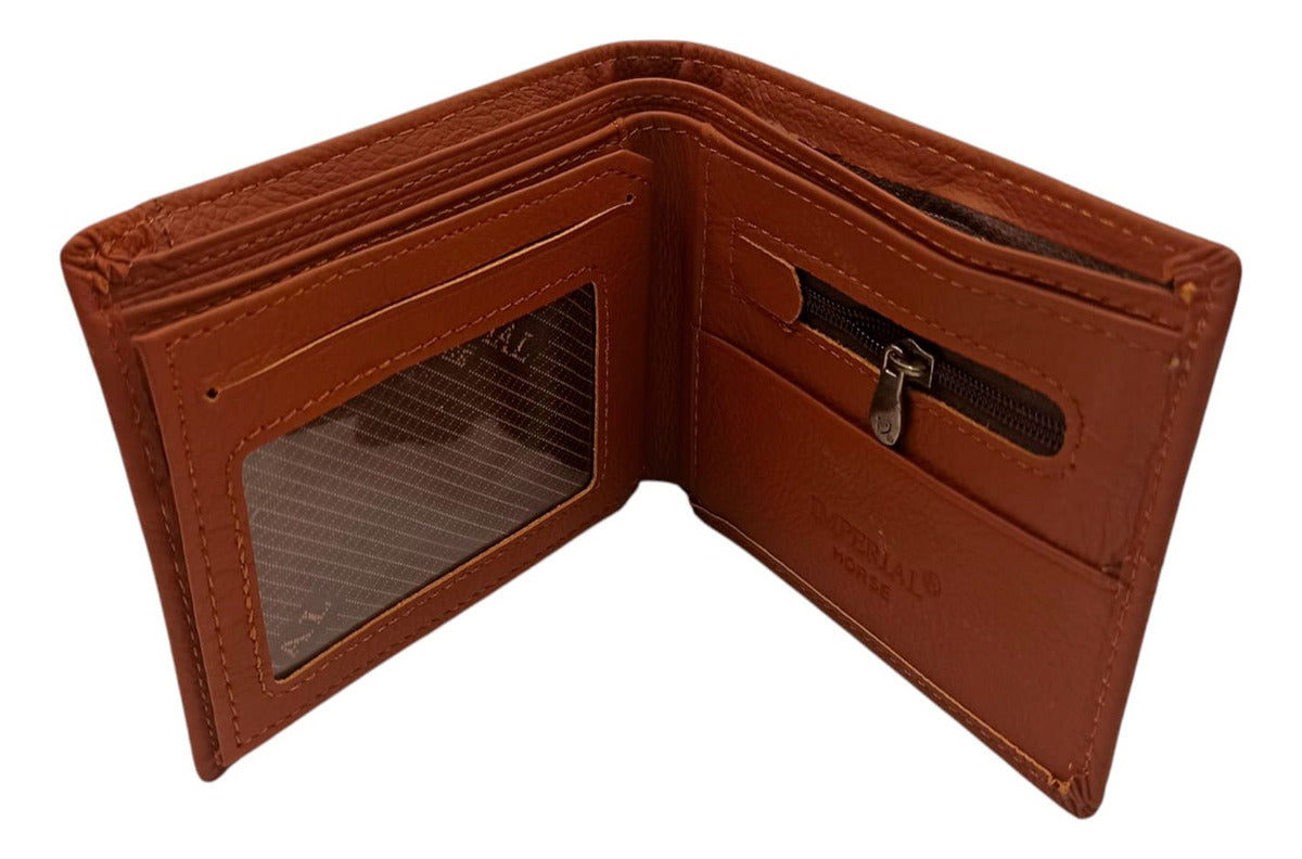 Cartera Tarjetero De Piel Para Hombre Horse Imperial