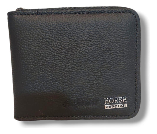 Billetera Cartera Caballero Horse Imperial Piel Con Cierre