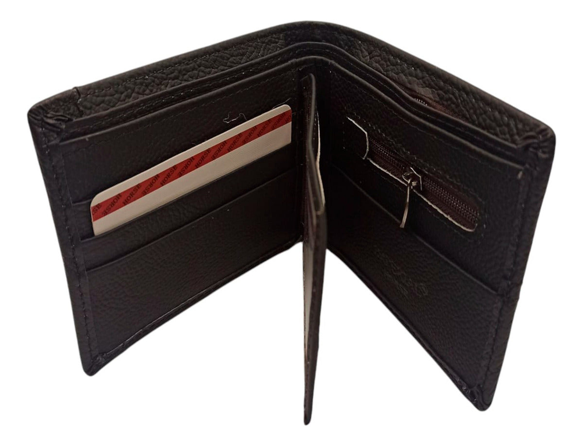 Cartera Tarjetero De Piel Para Hombre Horse Imperial