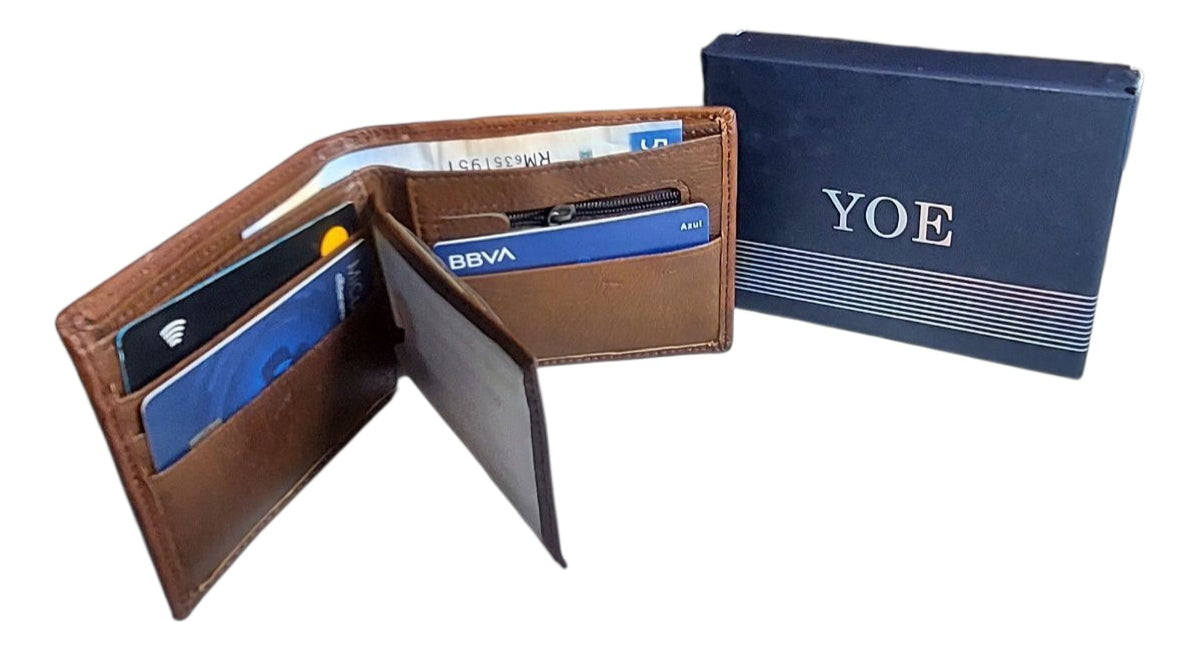 Billetera Piel Fina Pack Mayoreo 12 Pzas Marca Yoe