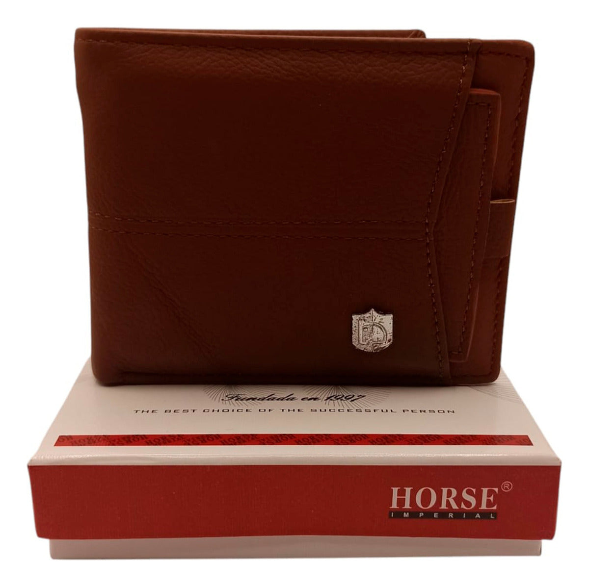 Cartera Tarjetero De Piel Para Hombre Horse Imperial