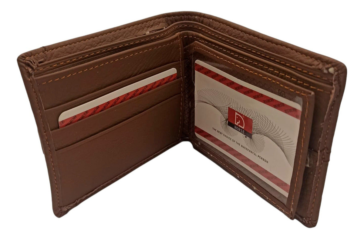 Cartera Tarjetero De Piel Para Hombre Horse Imperial