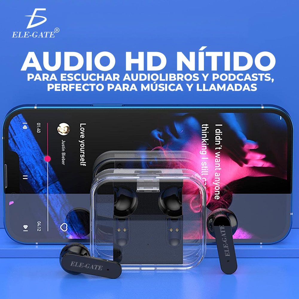 Audifonos Bluetooth Transpente Gran Compatibilidad