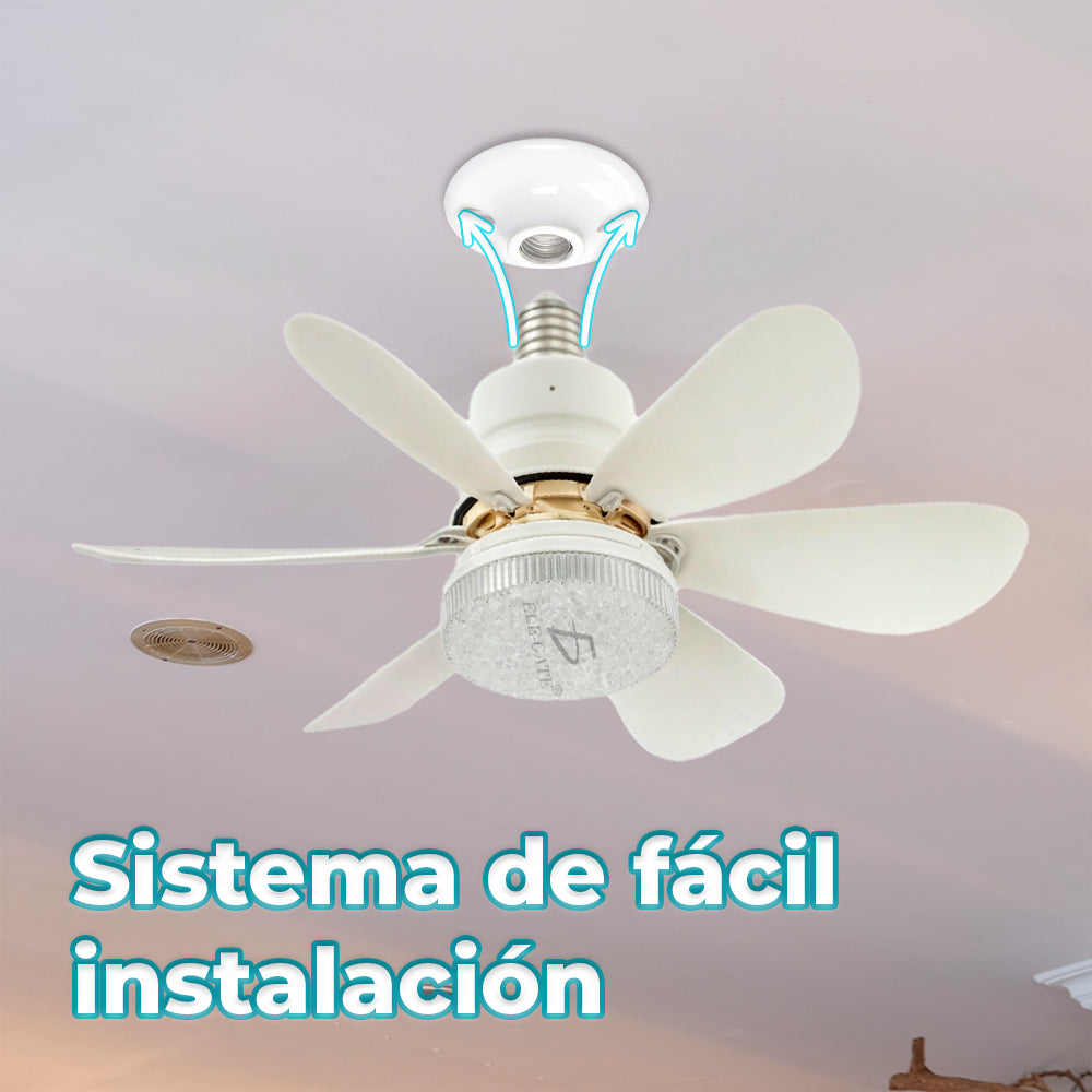 Lampara de Luz Led con Dimmer de Tres niveles con Ventilador Incluido con Control Remoto