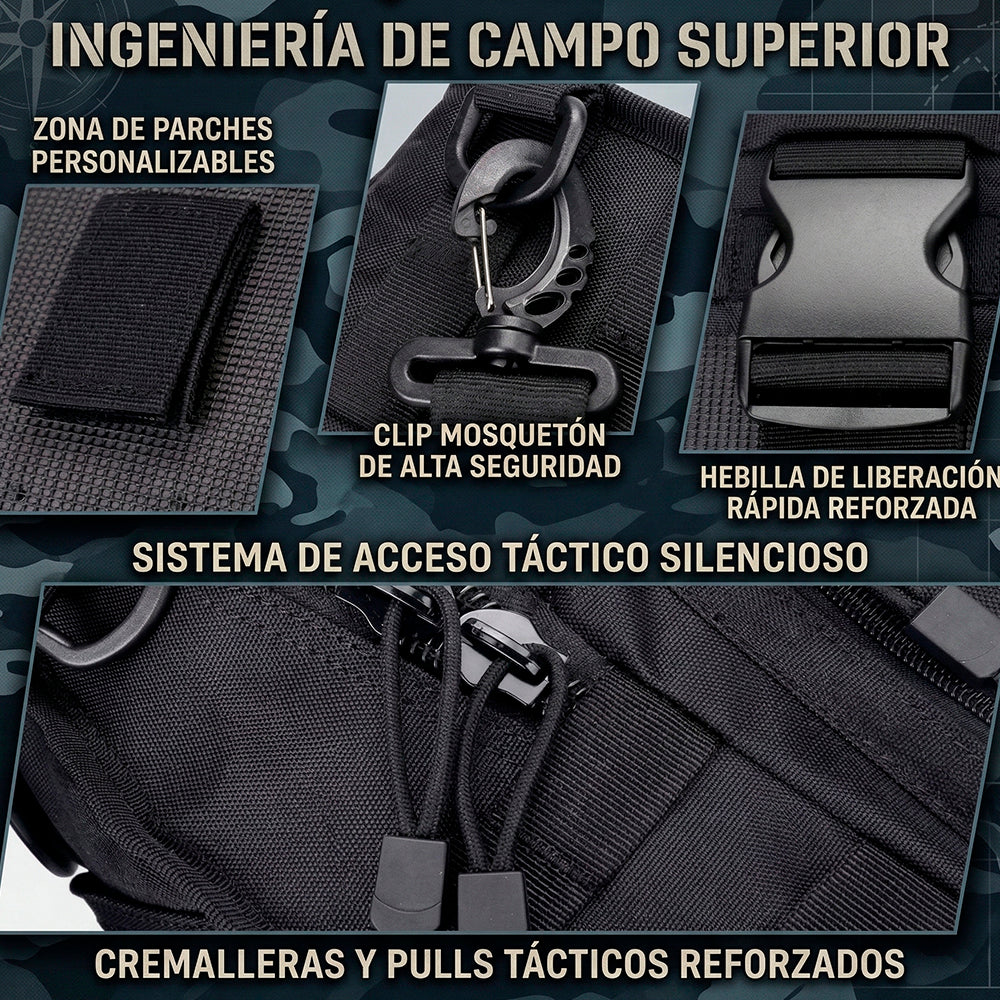 Mochila de Hombro Impermeable Multifuncional para Pesca Senderismo y Actividades al Aire Libre