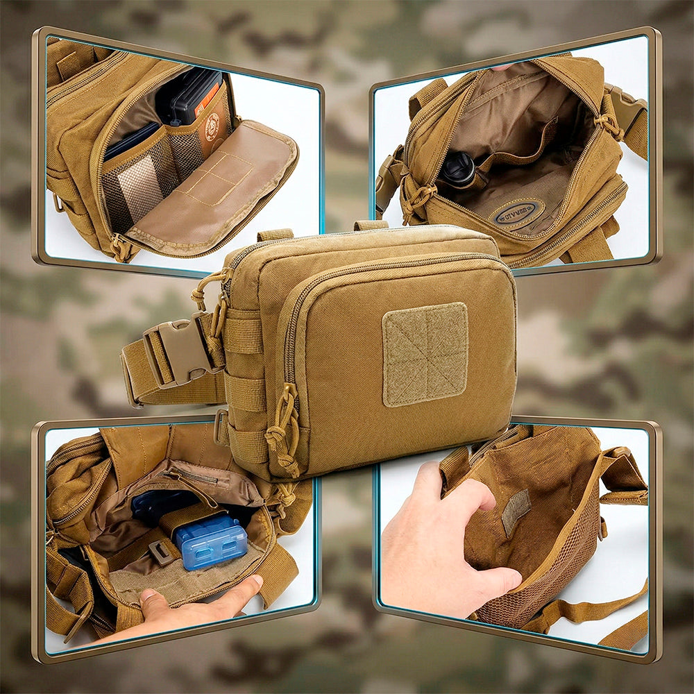 Mochila Táctica Bandolera Militar Impermeable Multibolsillos