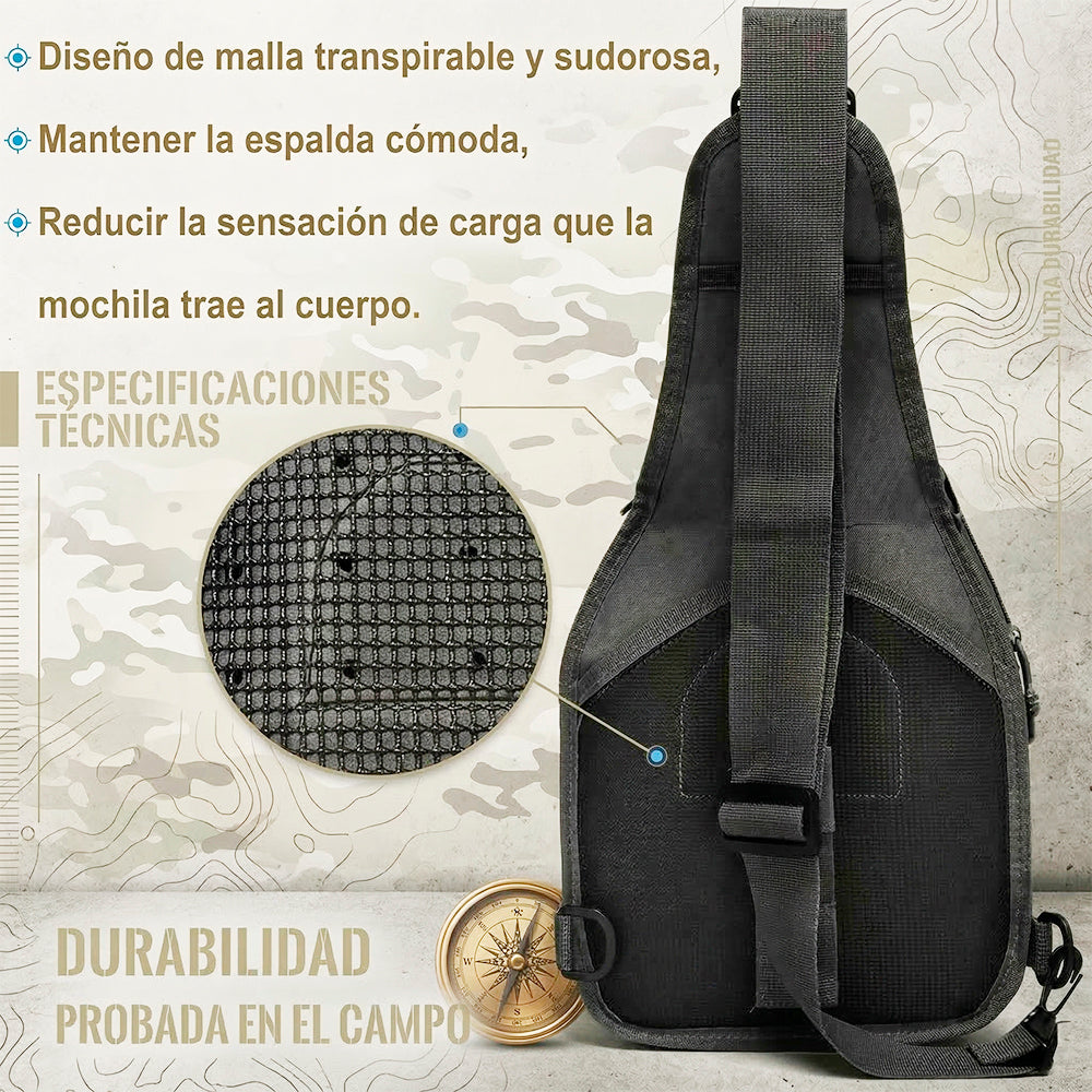 Mochila Táctica Militar con Sistema MOLLE Bandolera Impermeable de Nailon para Hombre