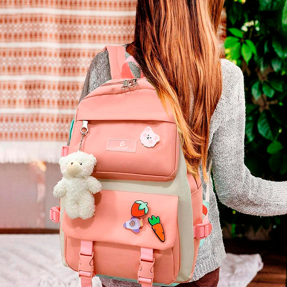 Kit 5 Mochila Escolar Y Moderno De Bolsas De Viaje Para Mujer