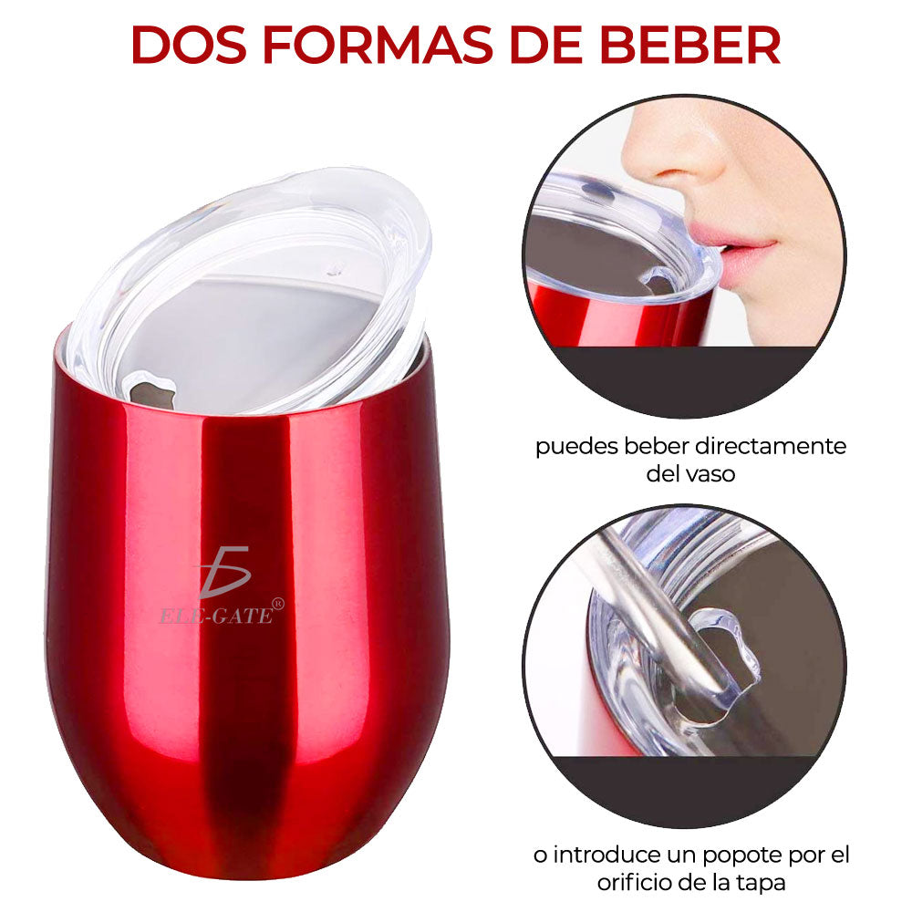 Vaso Termo Vino Café Te Acero Inoxidable Doble Pared