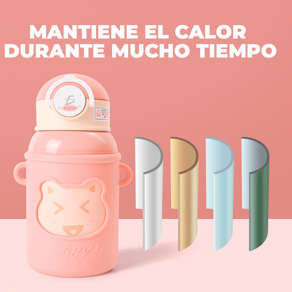 Botella de Agua Térmica Termo De Acero Inoxidable con Estuche 650 ML