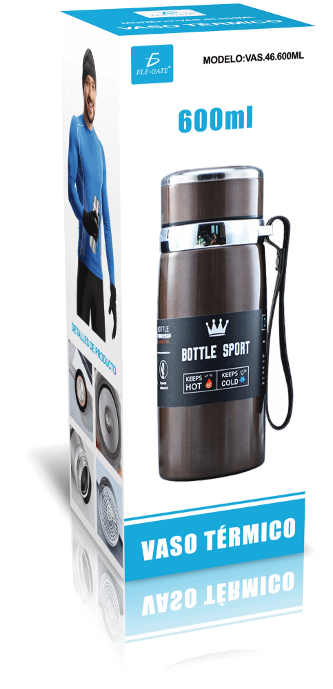 Termo Botella de acero inoxidable de 600 ML