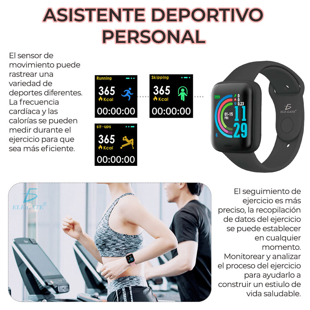 Smart Watch Reloj Inteligente Deportivo Bluetooth con Correa de Moda