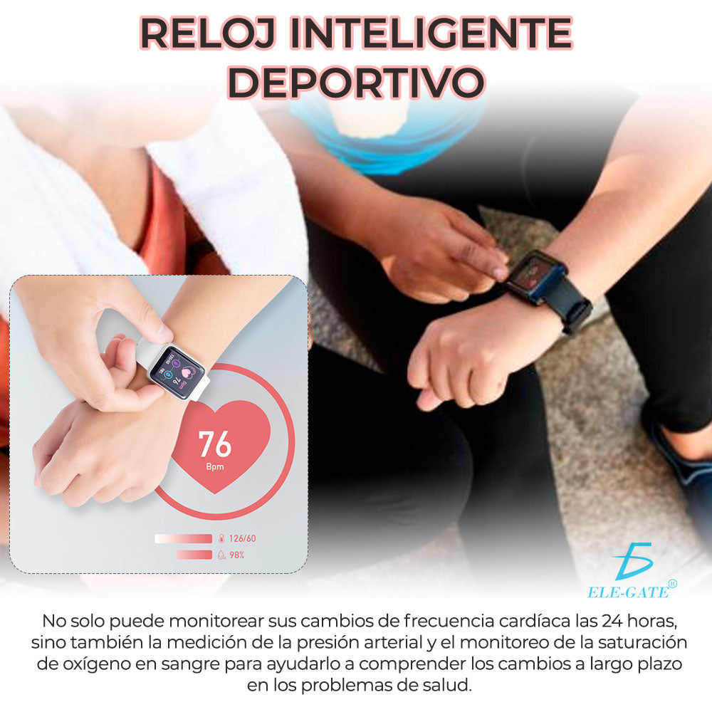 Smart Watch Reloj Inteligente Deportivo Bluetooth con Correa de Moda