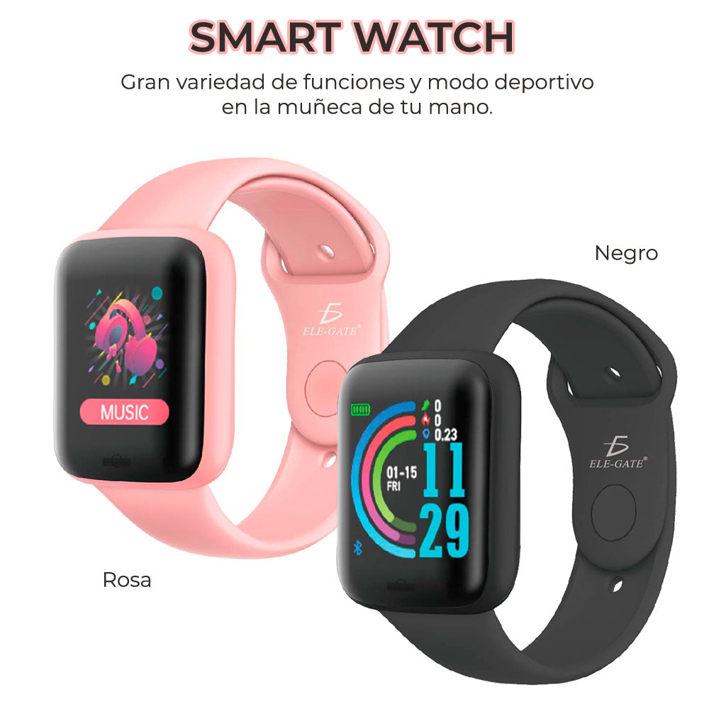 Smart Watch Reloj Inteligente Deportivo Bluetooth con Correa de Moda