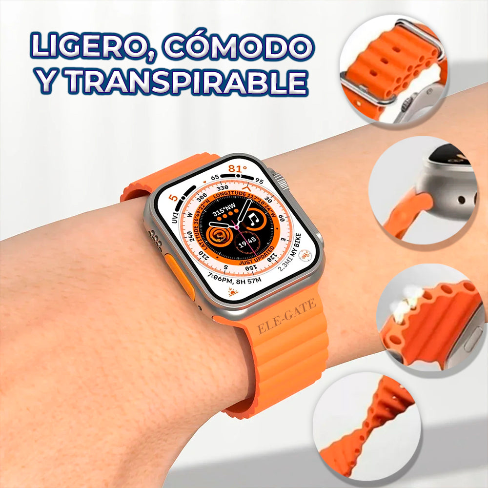 Smart Watch con 7 correas intercambiables Pantalla HD