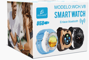 Smart Watch V8 Reloj Inteligente Bluetooth Camara Redondo 360