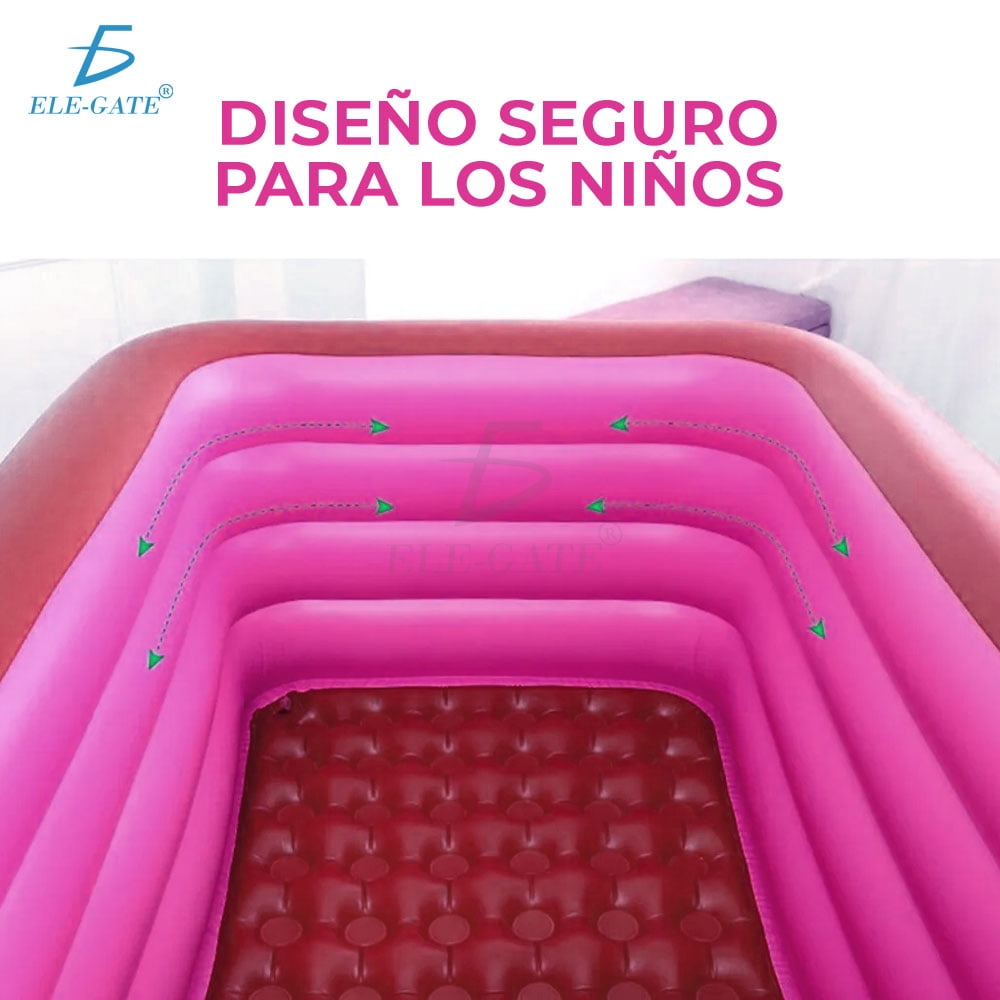 Piscina Inflable para el Hogar Rosa Mediddas 150*110*50 cm Ele Gate Primaria