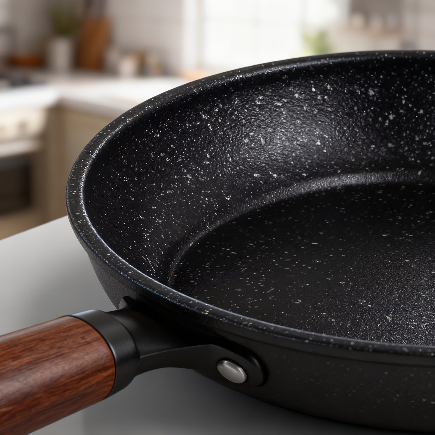 Sartén de hierro fundido jaspeado para  25 cm, antiadherente