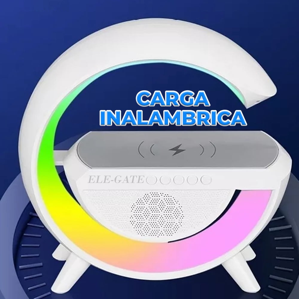 Bocina Lámpara De Mesa Inteligente Altavoz Bluetooth De Atmósfera De Cargador Inalámbrico