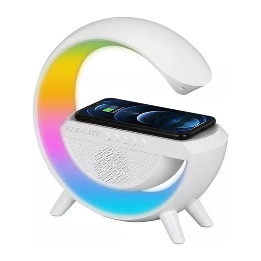 Bocina Lámpara De Mesa Inteligente Altavoz Bluetooth De Atmósfera De Cargador Inalámbrico
