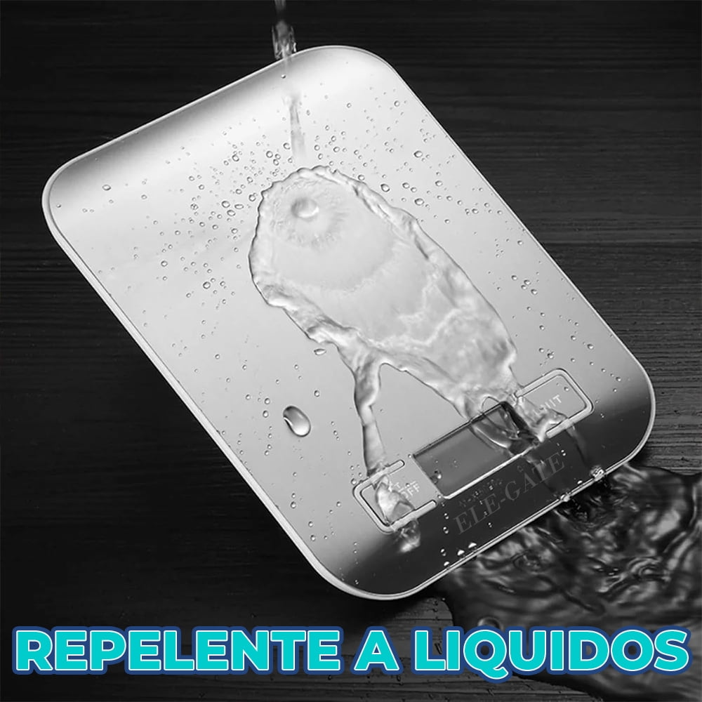 Báscula Digital de Cocina de Acero Inoxidable – Precisión de 1 g, Capacidad de 10 kg, Pantalla LCD