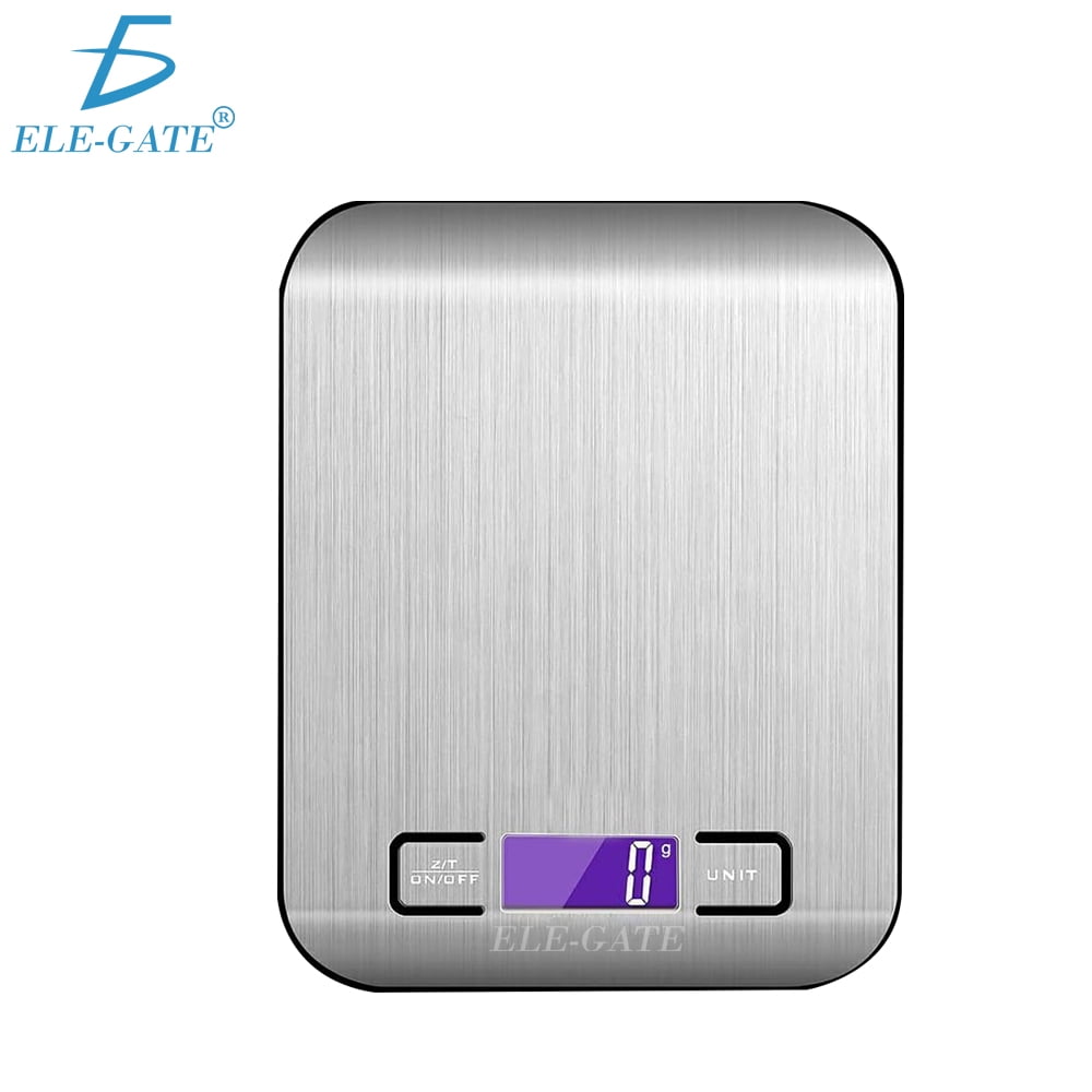 Báscula Digital de Cocina de Acero Inoxidable – Precisión de 1 g, Capacidad de 10 kg, Pantalla LCD