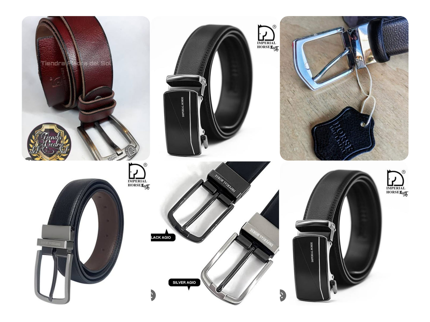 Cinturón elegante en fina piel marca horse Imperial calidad Premium