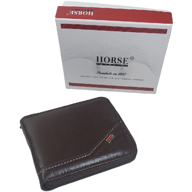 Billetera para caballero genuina piel Marca Horse Imperial